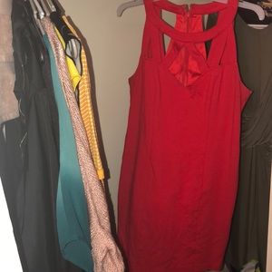 Mini red dress